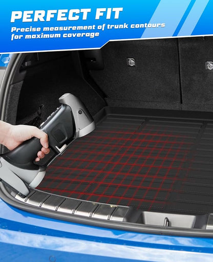 Sunsdrew Rear Trunk Mat for 2022-2026 Lexus NX Accessories NX 250/NX 350/NX 350h/NX 450h+, All Weather Cargo Mat Trunk Liner, TPE Rubber, Raised Edge