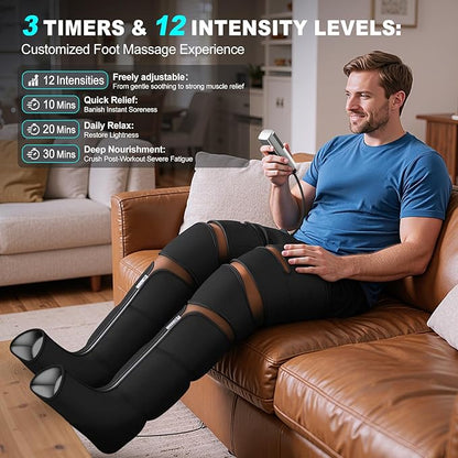 Leg Massager with Heat and Compression, Foot Massager