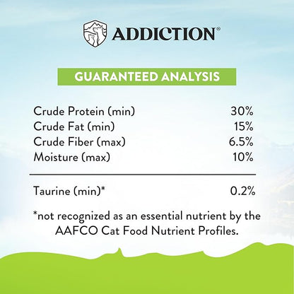 Addiction Viva Venison Grain-Free Dry Cat Food - High Protein, Natural & Hypoallergenic for Sensitive Stomach, Limited Ingredient for Allergy & Weight Management - 4lbs