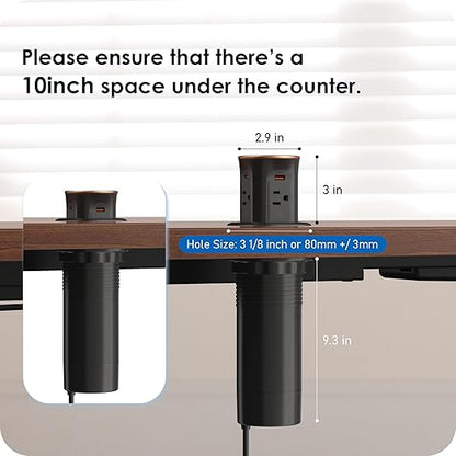 ANNQUAN Motorized Pop Up Countertop Receptacle
