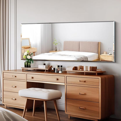 CILIBER Beveled Mirror, 24x60 Large Frameless Beveled Bathroom Mirrors