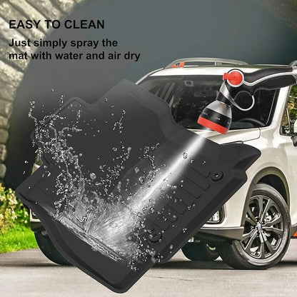 KIWI MASTER Floor Mats for 2019-2024 Subaru Forester Replace OEM J501SSJ030 All Weather Mat Front & 2nd 2 Row Seat TPE Slush Liners Black