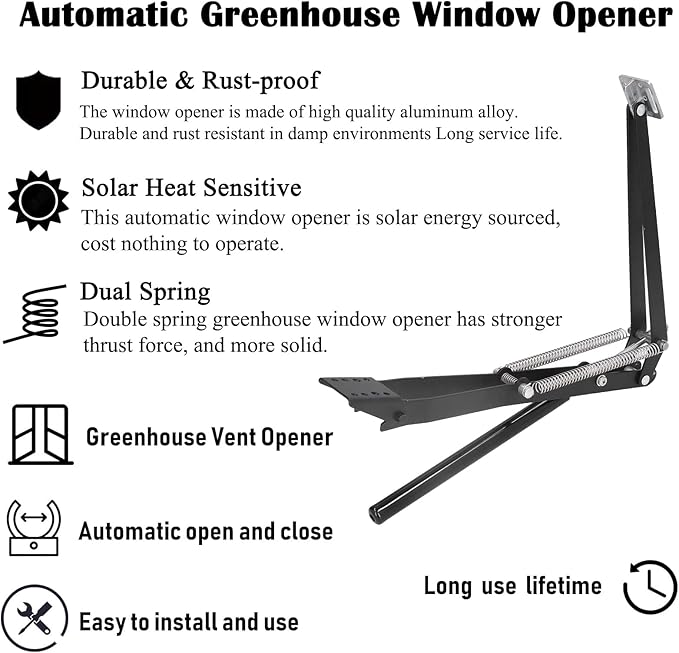 Auto Vent Opener Automatic Greenhouse Windows Opener Temperature Sensitive Roof