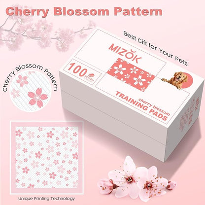 MIZOK Pink Puppy Pads with Adhesive Tabs Disposable Pee Pads 36x36in 100Ct | Giant Potty Pads Feature Sticky Corners and Extra Thick Layers Ideal for Multiple Pets or Big Dog Poop Pads Needs