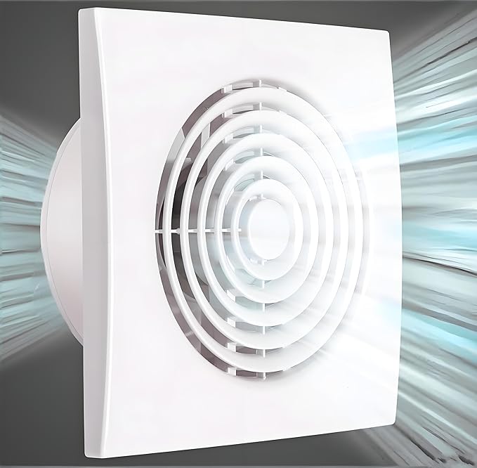 JOANAJO 6 Inch Exhaust Fan Bathroom Exhaust Fan Damper ABS Waterproof