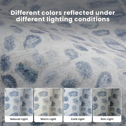 Washable Rugs 8x10 Area Rugs for Living Room,Bedroom,Dining Room- Modern Abstract Large Area Rugs with Non Slip Rubber Backing,Soft Low Pile Neutral Accent Carpet for Nursery Dorm Home Office