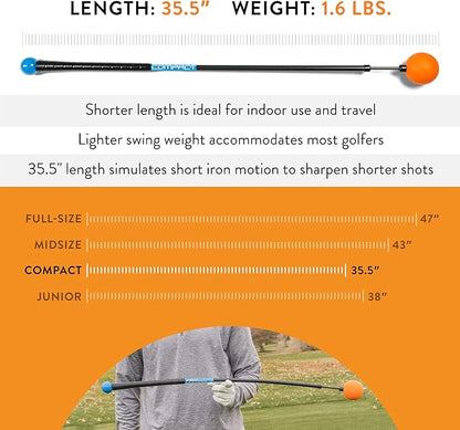 Orange Whip Golf Swing Trainer Aid Patented & Made in USA
