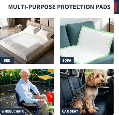 BIGGMED Extra Large Bed Pads with Adhesive Strips 40'' X 36'', 30 Count | Disposable Underpads for Incontinence Ultra-Absorbent & Leak-Proof Chucks Pads for Adults, Elderly and Kids