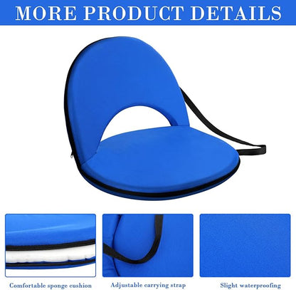 Wenqik 4 Pcs Stadium Seats for Bleachers Flexible Seats with Back Support Adjustable Folding Portable Bleacher Places Multifunctional Lightweight Cushion for Indoor Outdoor