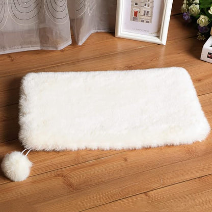 SHENGOCASE 2-Pack 16" x 23.6" Faux Rabbit Fur Cat Dog Bed Cushion, Soft and Non-Shedding