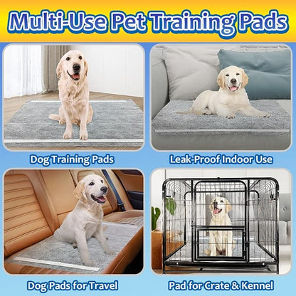 Dogcator 60 Count Charcoal Pee Pads for Dogs, 28"x34" Activated Charcoal Dog Pee Pads, Odorless Potty Pads, XL Disposable Puppy Pads Pet Training Pads