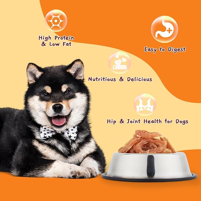 Jungle Calling Chicken Rings Dog Treats, Slow Roasted Chicken Jerky, Rawhide Free Dog Chews, High Protein Training Treats, Hip and Joint Health with Glucosamine, 10.6 oz