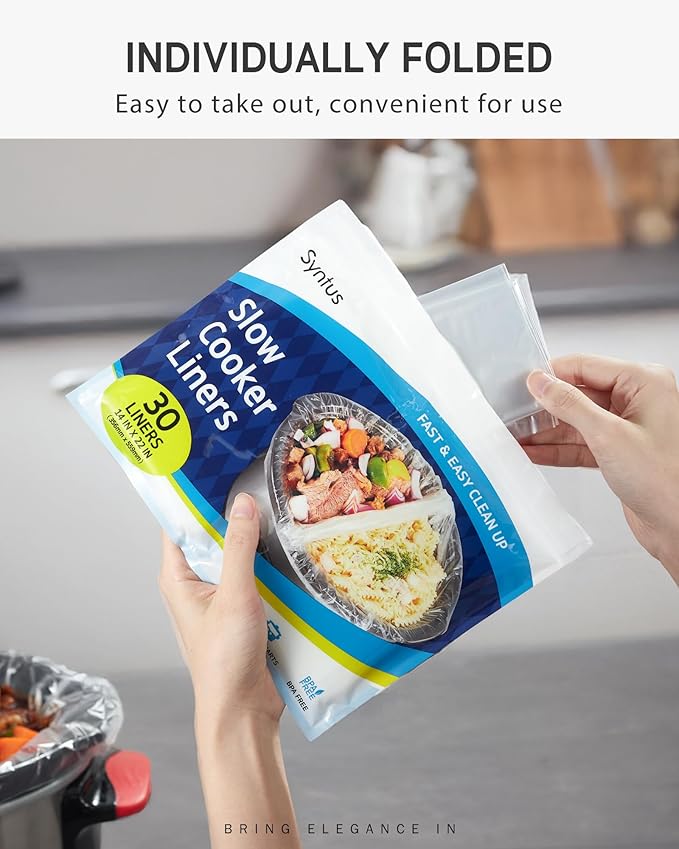 Syntus Crock Pot Liners, Disposable Cooking Bags Suitable
