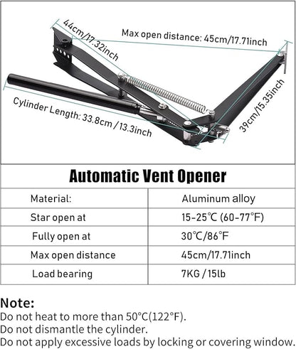 Auto Vent Opener Automatic Greenhouse Windows Opener Temperature Sensitive Roof