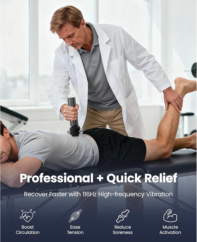BOB AND BRAD VibeFlow Vibration Massager, FSA-HSA Eligible, 116Hz Deep Tissue