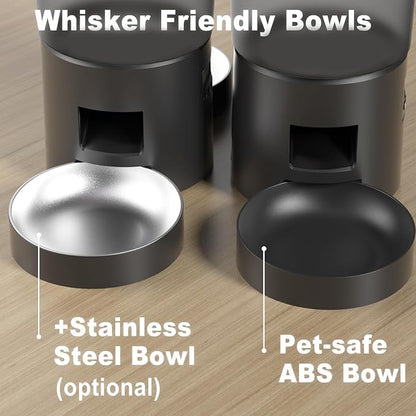 Automatic Cat Feeder for 2 Cats, 4.2L Dual Food Dispenser, Portion Control