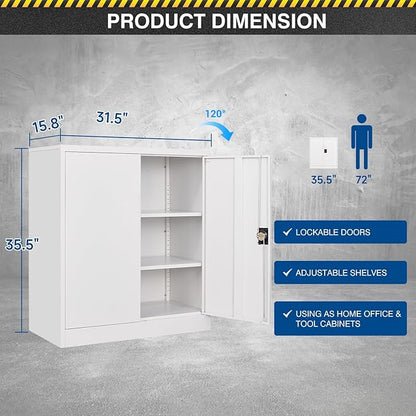 Metal Storage Cabinet-36” Tall Steel File Cabinets