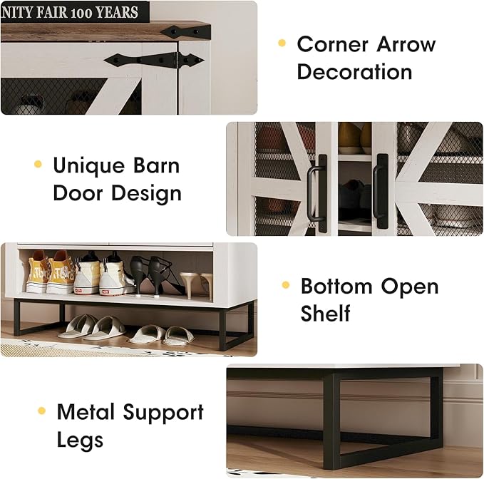 Maupvit 42.1" Farmhouse Shoe Cabinet