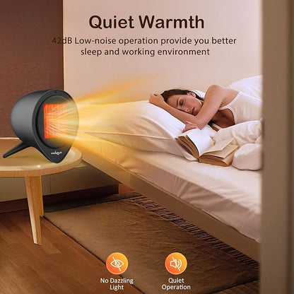 Small Space Heater, 1500W PTC Ceramic Heating