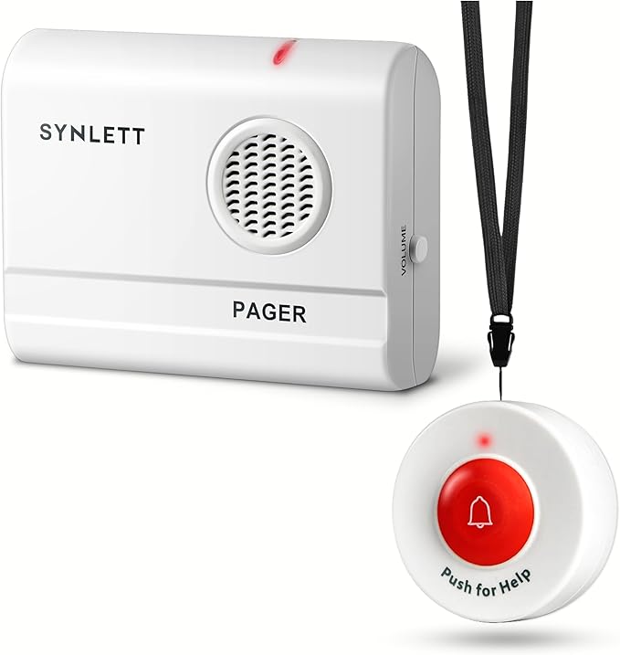 Call Button for Elderly and Caregiver Pager Portable SOS Alert System Alarm for