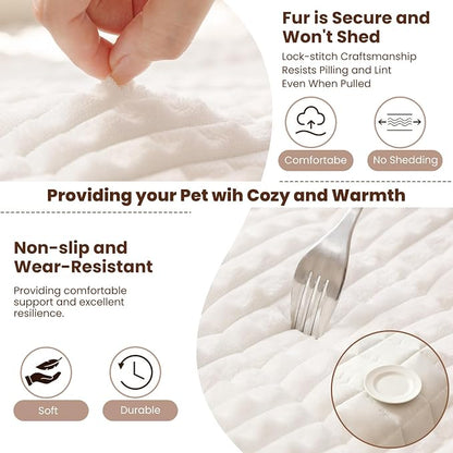 Couch Cover for Dogs Washable, Non-Slip Pet Couch Covers for Sofa, Fuzzy Dog Couch Cover Blanket Thick Soft Plush for Furniture Protector (White, 27.6" x 47.2"/70 x 120cm)