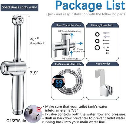 SonTiy Handheld Bidet Sprayer for Toilet, Adjustable Water Pressure Control
