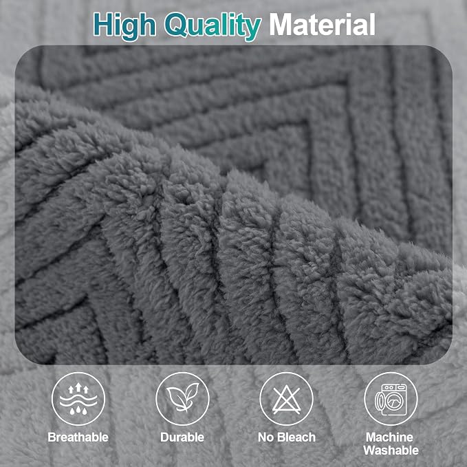 Turquoize Waterproof Couch Cover for Dogs Fuzzy Pet Couch Covers for Sofa Thick Dog Bed Cover Non-Slip Sofa Covers for 3 Cushion Couch Protector Slipcover Pet Friendly (Grey, 36" x 63")