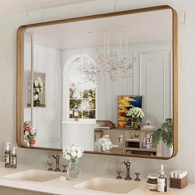 LOAAO 48X36 Inch Bathroom Mirror