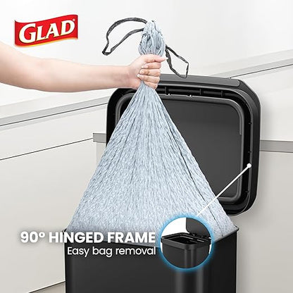 Glad Stainless Steel Step Trash Can, Series 2
