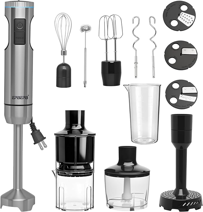 Handheld Immersion Blender Bundle, 1000W Powerful 11-in-1 Set