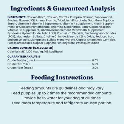 Solid Gold Wet Dog Food Topper & Meal Cups - for Adult & Senior Small Breed & Large Breed Dogs - W/Salmon, Chicken & Superfoods for Sensitive Stomachs, Gut Health & Skin & Coat Support - 3.5oz/6 Pack