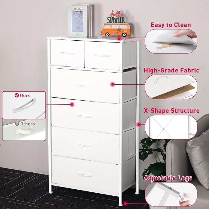 Mifuro Tall Dresser for Bedroom, Vertical Storage Organizer Tower