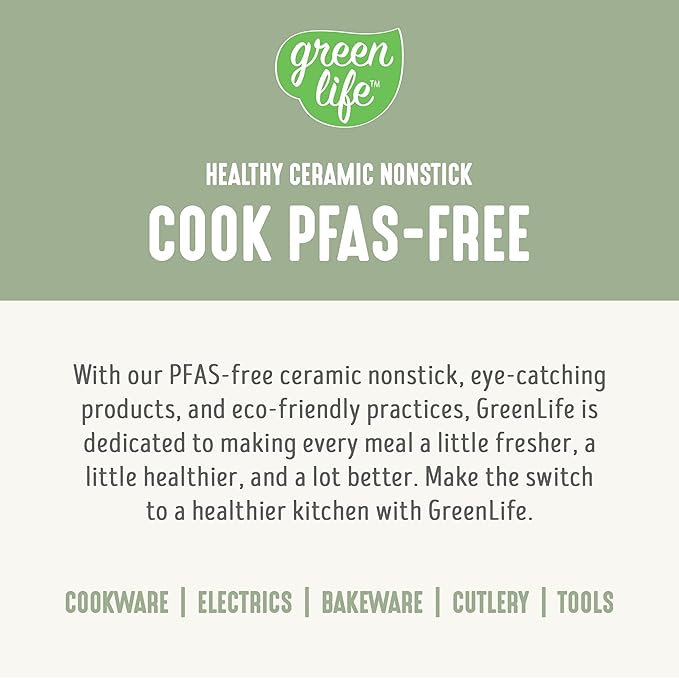 GreenLife Rice Cooker with Removable PFAS-Free Ceramic Nonstick Pot, 3-Cups