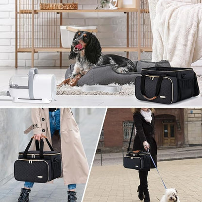 Dog Grooming Vacuum Bag, Pet Grooming Kit Bag Perfect for Dog Hair Vacuum & Grooming Tool Kit Accessories- Black