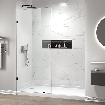 Shower Glass Panel 22.5" W×78.75" H, 3/8" Thick Clear Tempered Glass Panel