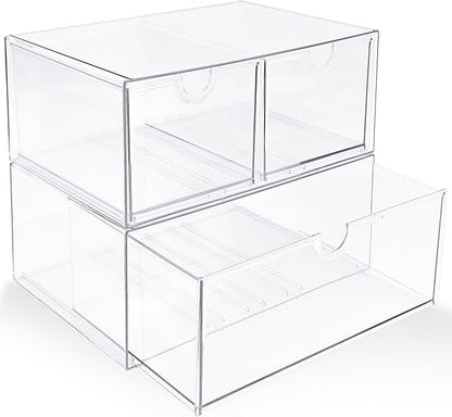 Prsildan Acrylic Drawer Makeup Organizer