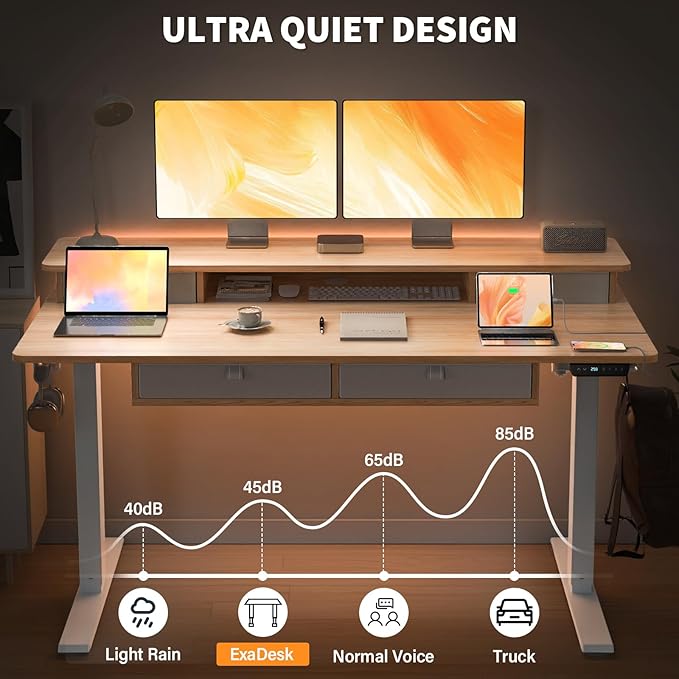 48 * 30 Inches Electric Standing Widened Desk Adjustable Height