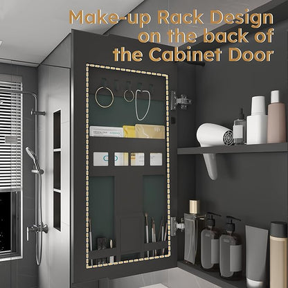 35x28 Inch Wall-Mounted Medicine Cabinet, Bathroom Mirror Cabinet
