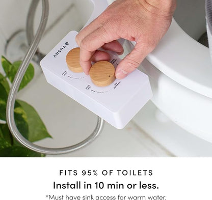 TUSHY Spa Self-Cleaning Warm Water Toilet Bidet Attachment. Adjustable Nozzle