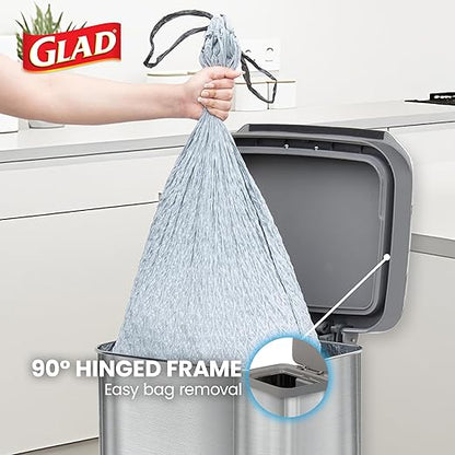 Glad Stainless Steel Step Trash Can, Series 2