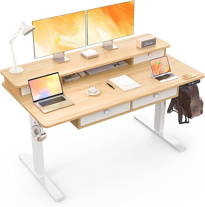 55 * 30 Inches Electric Standing Widened Desk Adjustable Height