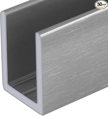Brixwell SDCD38AB-CCP12-XCP50 Brushed Anodized 3/8" Fixed Panel Shower Door