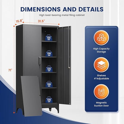 Yizosh Metal Garage Storage Cabinet