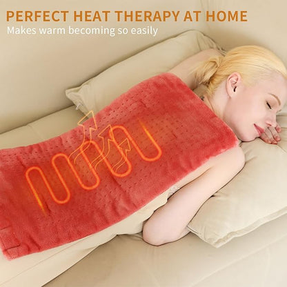 Massaging Weighted Heating Pad for Back Pain Relief, Heating Pads for Neck