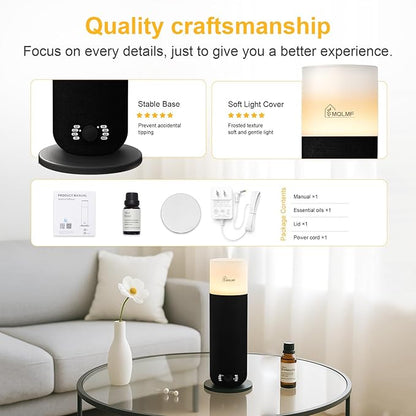 Hotel Collection Diffuser Machine, Fabric-Wrapped Design, Candlelight