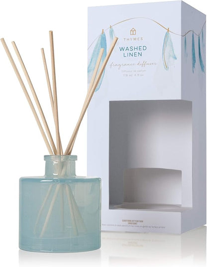 Thymes Petite Reed Diffuser Set – Includes Rattan Wood Sticks, Fragrance Oil