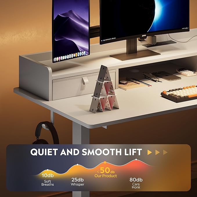DEVAISE 48×24 Inch Electric Standing Desk