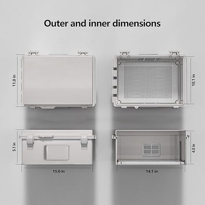 Electrical Junction Box, Ventilated Design, Cable Grommets, Indoor/Outdoor Use