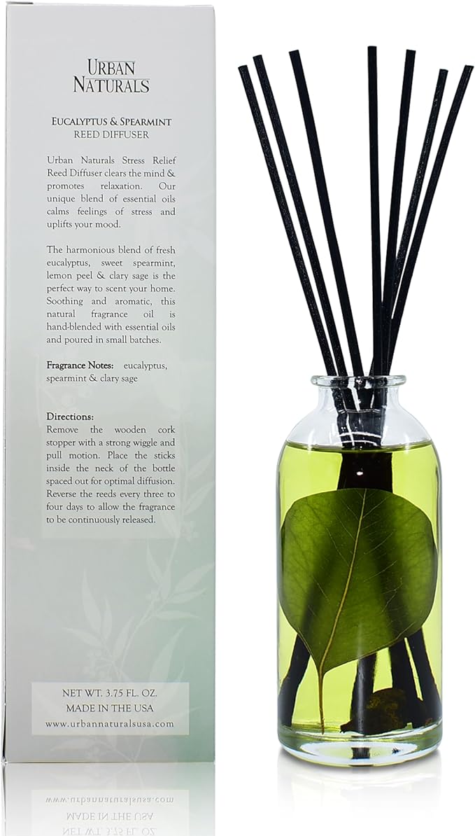 Urban Naturals Eucalyptus Spearmint Stress Relief Aromatherapy Diffuser Gift
