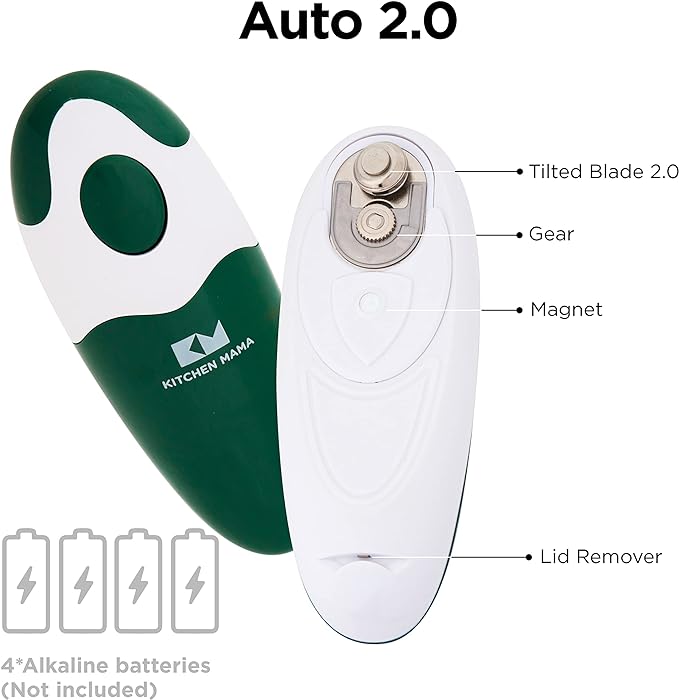 Kitchen Mama Auto 2.0 Electric Can Opener: Blade Opens Almost Any Can Pop or